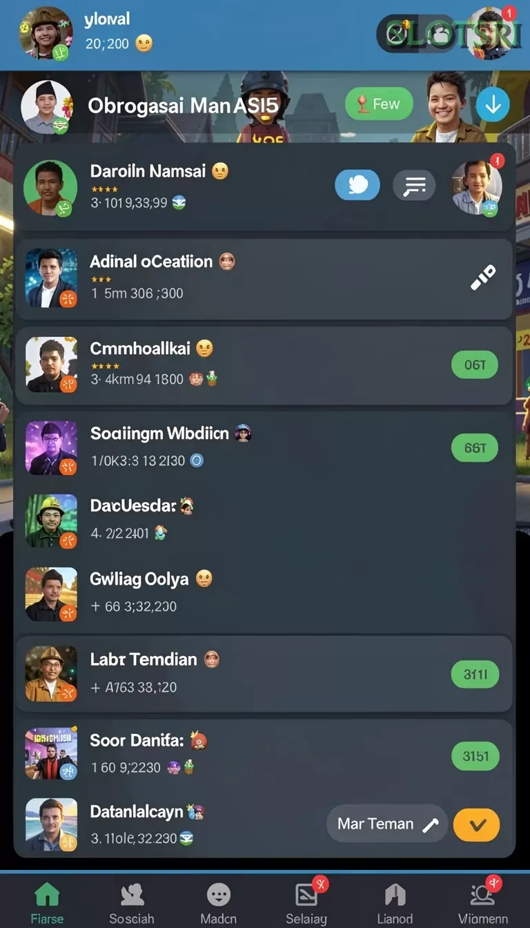 Cuplikan layar OVO88 — menu navigasi